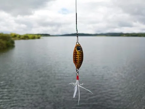 Fishing with artificial bait Stock Photos