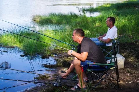 Fishing at the bait Stock Photos