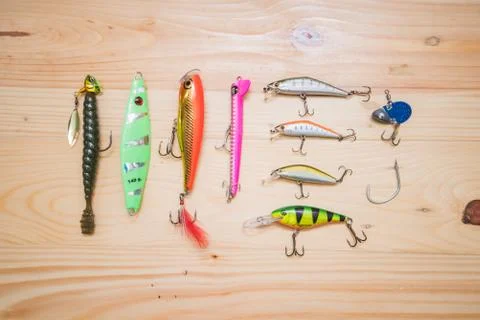 Fishing baits Stock Photos