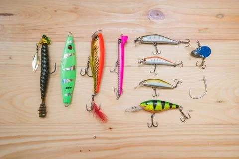 Fishing baits Stock Photos