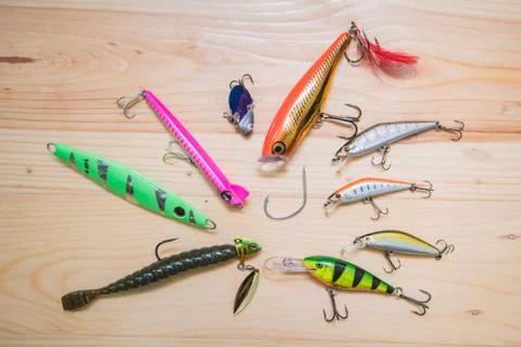 Fishing baits Stock Photos