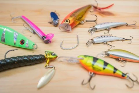 Fishing baits Stock Photos
