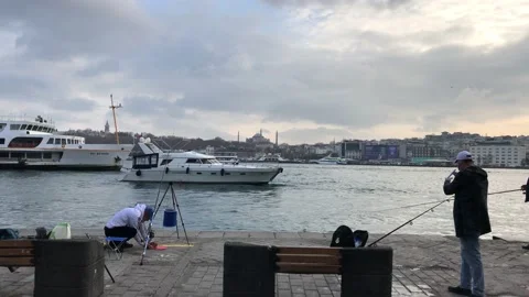 Fishing on the beach Video stock 145288785