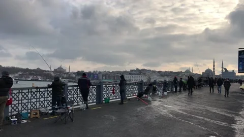 Fishing on the beach Stock Footage 145289200