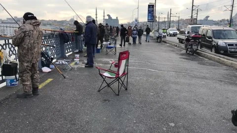 Fishing on the beach Stock Footage 145290901