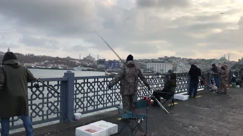 Fishing on the beach Stock Footage 145290961