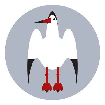 Fishing Bird icon Stock Illustration