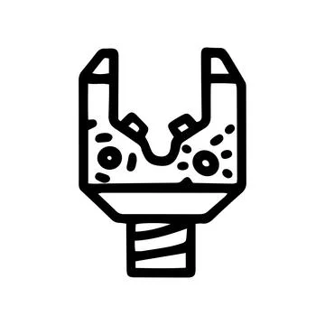 Fishing bite alarm line vector doodle simple icon Stock Illustration