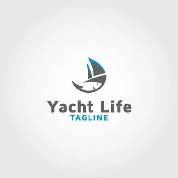 Fishing board vector logo design Stock Illustration
