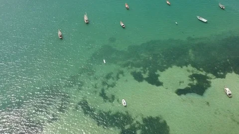 Fishing Boat Arial View Stockbeeldmateriaal 82864538