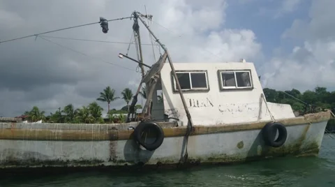 Fishing Boat Close Up Stock Footage 65298276