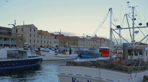 Fishing boat Dock Stock Footage 39464537