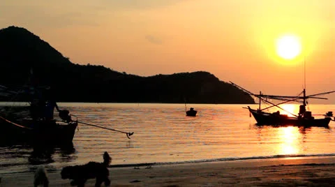 Fishing  boat Video stock 25718516