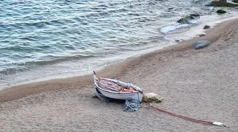 A fishing boat Stock Footage 44539378