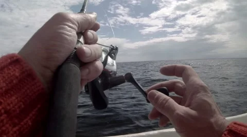 Fishing from a boat Stock Footage 67527186