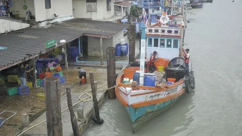 Fishing boat Stock Footage 79145731