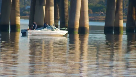 Fishing on a boat Video stock 85447439