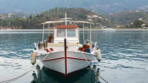 Fishing boat Video stock 122981290