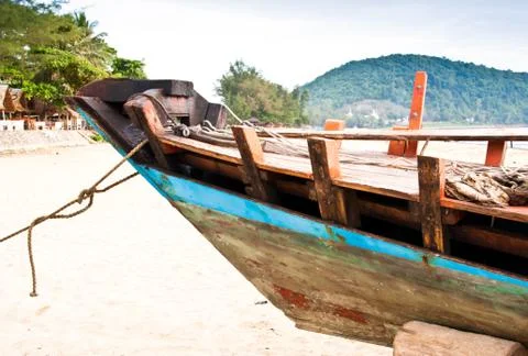 Fishing boat header Stock Photos