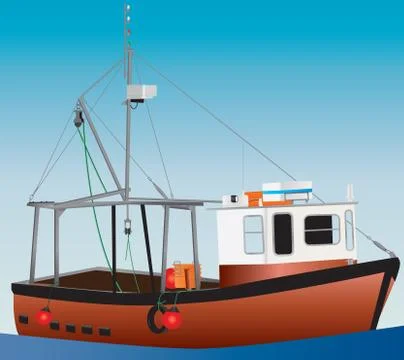 Fishing Boat Stock Illustration