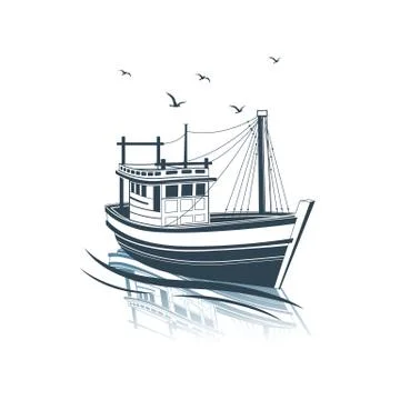Fishing Boat Illustrazione stock
