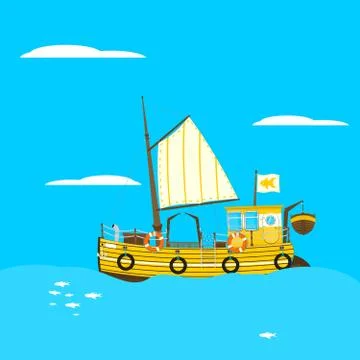 Fishing boat. Stock Illustration
