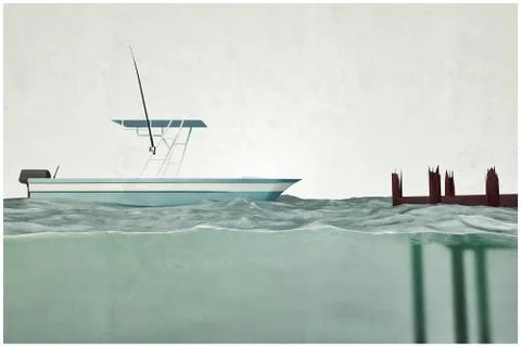 Fishing boat Stock Illustration
