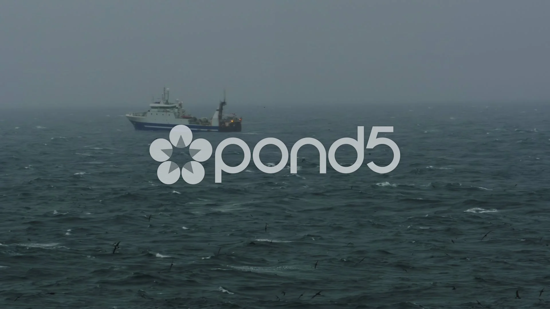 Waves And Large Fishing Boats