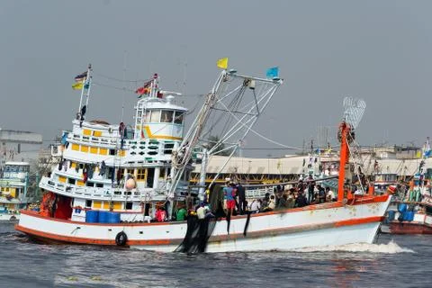 Fishing boat medium Stock Photos