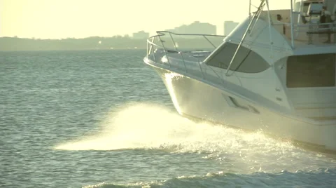 Fishing boat navigating at the sunset  Stock Footage 43319074