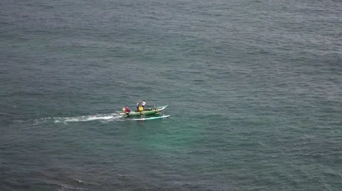 Fishing boat in the ocean Stock Footage 58317404