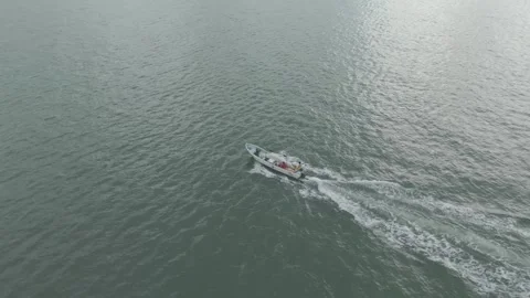 Fishing boat on the ocean 스톡 동영상 301248622