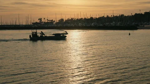 Fishing boat returning from the daily session with catch on board Stock Footage 341662896