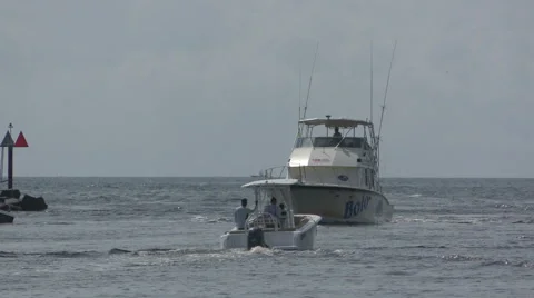 Fishing boat returning Stock Footage 63082537