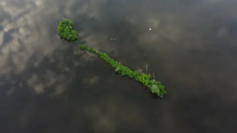 Fishing boat on the river Stock Footage 166604714