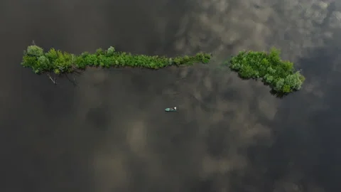 Fishing boat on the river Stock Footage 166619661
