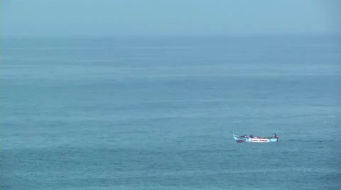 Fishing boat sailing . Stock Footage 52248075