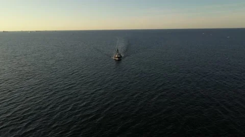 A fishing boat in the sea Stock Footage 148559411