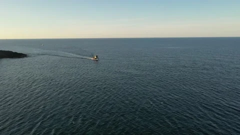 A fishing boat in the sea Stock Footage 148560651