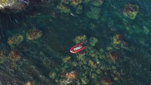 A fishing boat in the sea Stock Footage 148561011