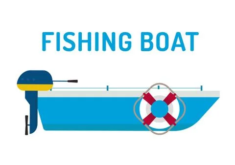 Fishing boat ship vector illustration Stock Illustration