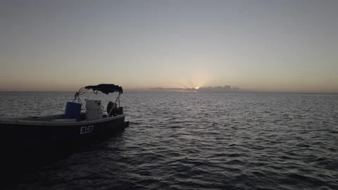 Fishing boat at Sunset Video stock 197117199