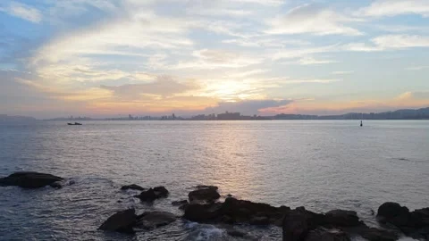 The fishing boat in sunset Stock-Footage 316832259