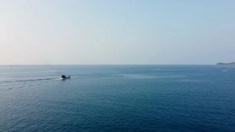 Fishing boats are floating Stock Footage 155275881
