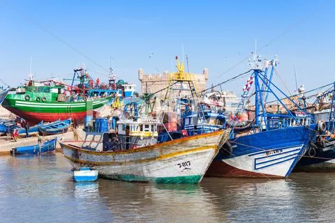Fishing boats, Essaouira Stock Photos