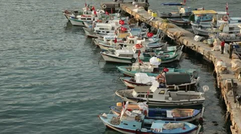 Fishing Boats Stock Footage 10723803