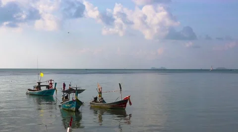 Fishing boats Stock Footage 60972342
