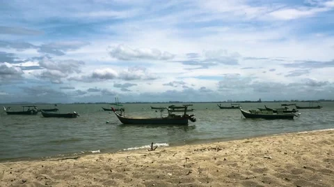 Fishing boats Video stock 61084881