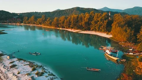 Fishing boats Stock Footage 79632679