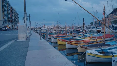 Fishing boats Stock Footage 93205779